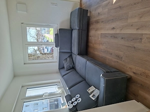 Wohnlandschaft, Eckcouch, Ecksofa, Couch, Sofa, echt Leder, 271 x 235