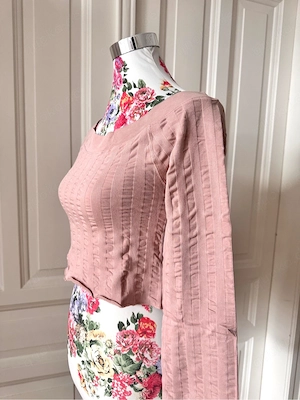Rosa Langarm-Crop Top, neu, von Prozis  Bild 3