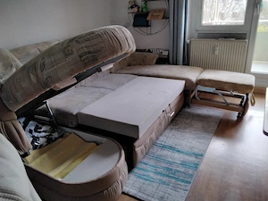 Schlafcouch U-Form mit Ottomane