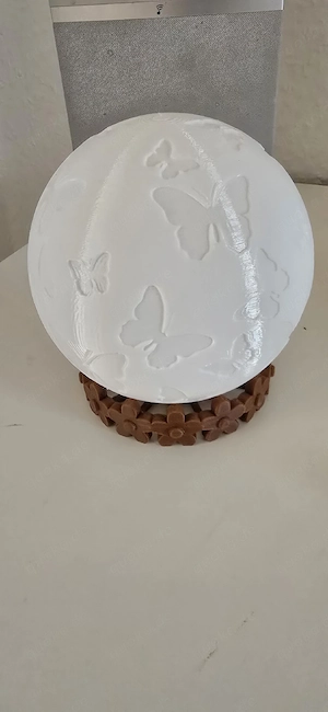 Schmetterlingslampe Litophanie mit Led Kerze 