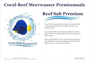 Coral Reef Premium Salz- Meersalz Riffsalz Meerwasser Steinkorallen Beutel 25 kg