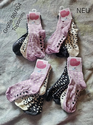 NEU Zwillinge 4 x 3 Paar Anti-Rutsch-Söckchen von Topomini