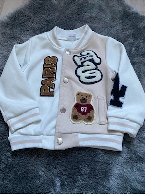 college jacke   velourleder optik   Bär   18- 24 Monate 