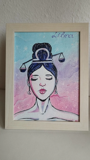Ölgemälde "Libra"  , 15 * 20 cm