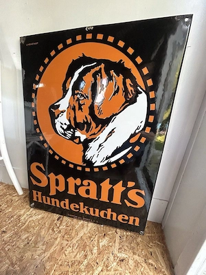 Emailschild Spratt s Hundekuchen XL top Zustand Bild 8