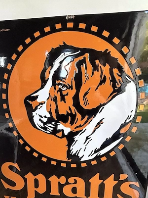 Emailschild Spratt s Hundekuchen XL top Zustand Bild 3
