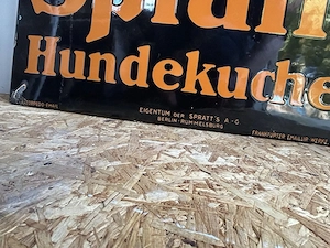 Emailschild Spratt s Hundekuchen XL top Zustand Bild 6
