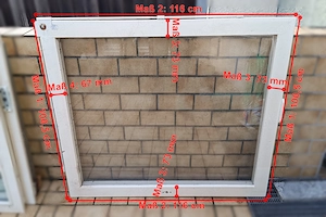 mittelgroßes Doppelglas-Holzfenster 100,5   116 cm #1 (70er, alt)