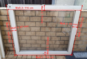 mittelgroßes Doppelglas-Holzfenster 100,5   116 cm #3 (70er, alt)