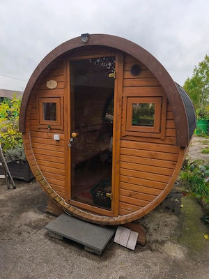 Saunafass 3.00 meter mit Vorraum ink Ofen Sofort verfügbar 
