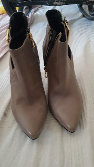 Damen Lack-Lederstiefelette