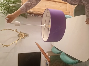 Küchenlampe in lila aus Stoff