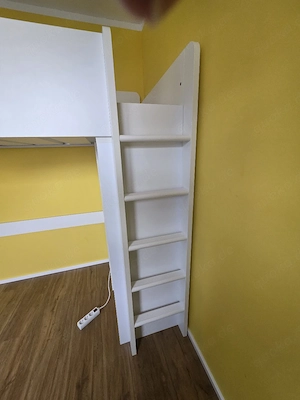 IKEA Stuva Hochbett weiß mit Schrank u. Regalen Bild 3