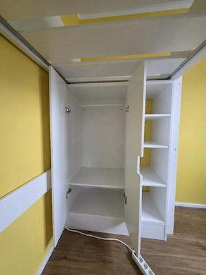 IKEA Stuva Hochbett weiß mit Schrank u. Regalen Bild 2