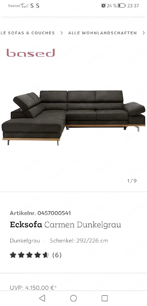 Eckcouch neu nicht ausgepackt in der Farbe anthrazit