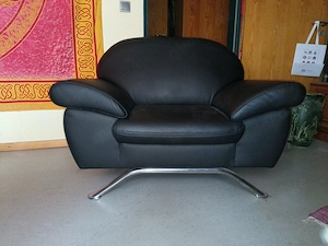 Sessel Kunstleder schwarz