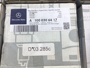 Mercedes W 109 300 SEL 6,3, W100, org.Mahle, 8 Kolben 100 030 3017 M100 Rarität