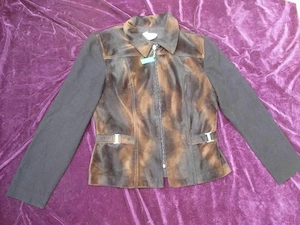 NEU mit ETIKETT Animal Batik Style Samt Blazer Jacke Joseph Ribkoff Gr. 36-38  S braun- Töne schwarz