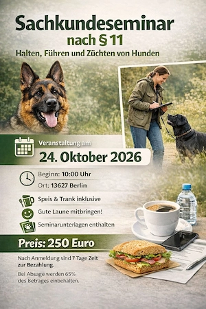 Sachkunde für das Halten und Führen von Hunden