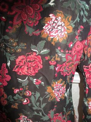  Romantik Blüten VINTAGE Seiden Gorgette Hemd Bluse TAIFUN XS-S