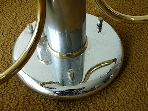 Sölken Leuchter Deckenlampe Chrom Messing 4-flammig 80er