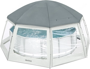 Premium Pool-Set: Bestway Steel Pro Max   427cm + Überdachung + Steinbach Sandfilter + 2 Sauger Bild 3