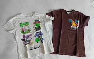 T-Shirt Größe 134 - Pokemon und Minecraft