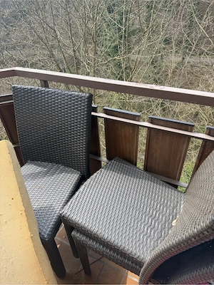Gebrauchte Polyrattan Balkonmöbel zu verkaufen     
