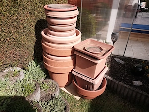 Pflanztöpfe mit Unterteil