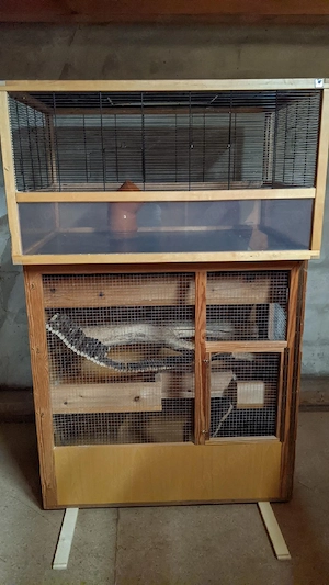 Käfigkombination optimiert für Degus, Ratten, Mäuse (Nagetiere)