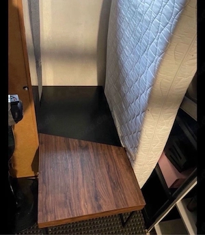 Kleiner Holztisch Beistelltisch dunkelbraun