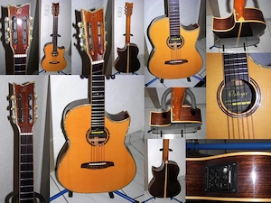 Konzertgitarre   Ortega Jade NY mit Cutaway und TN