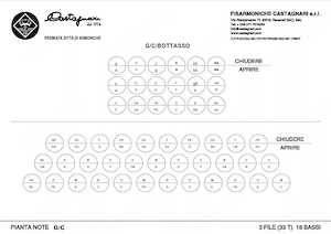 diatonisches Akkordeon Castagnari Mas 18. Top-Zustand. Baujahr 2024 Bild 2