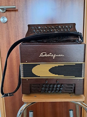 diatonisches Akkordeon Castagnari Mas 18. Top-Zustand. Baujahr 2024