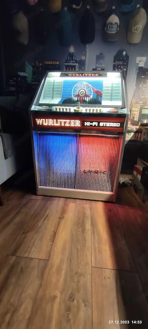 Wunderschöne Wurlitzer Musikbox Jukebox Lyric E mit sichtbarem Plattenspiel