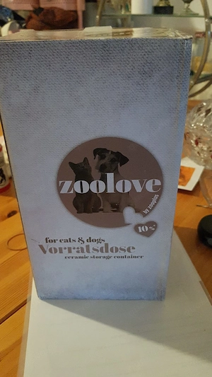 Hunde&Katzen Vorratsdose &Napf aus Keramik.