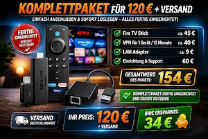 Fire TV Stick komplett eingerichtet inkl. VPN + LAN Adapter   1 Jahr Service   120   + Versand