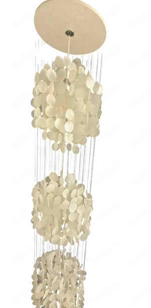 Muschellampe der 60er Mid-Century Design aus Capiz-Perlmutt