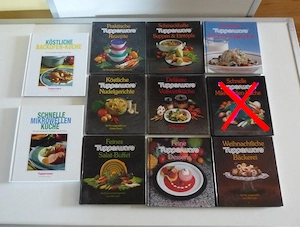Tupperware Kochbücher Kochen Backen Salate Desserts Mikrowelle etc., Preis je Buch je 1   