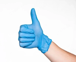 HJ oder Untersuchung in Latexhandschuhen