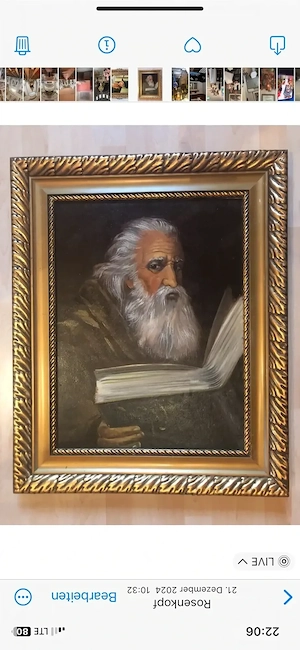 altes, signiertes Ölgemälde auf Leinwand mit herrlichem Rahmen