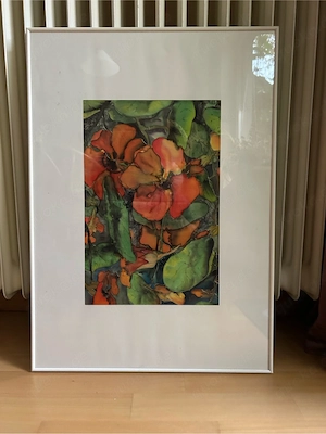 Blumengemälde auf Seide