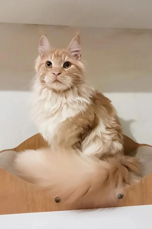 Flauschiges, 5 Monate altes Maine-Coon-Kätzchen (männlich)   kinderlieb und geräuschempfindlich, vol