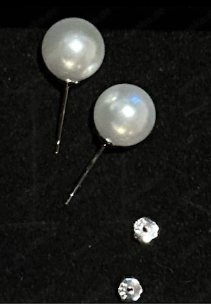 Elegante Perlenohrstecker aus S925 Silber, neu Bild 2