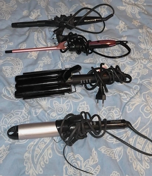 4 verschiedene lockenstäbe