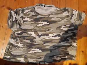 chamouflage bauchfreies tshirt 