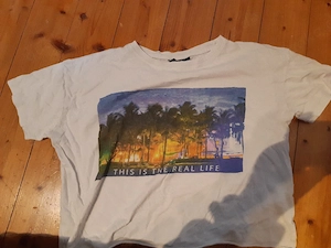 weißes bauchfreie tshirt 