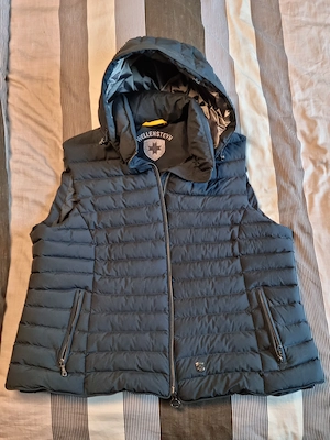 Original Wellensteyn Damen-Weste  Italy Vest Hood , Farbe Midnightblue, Größe 2XL