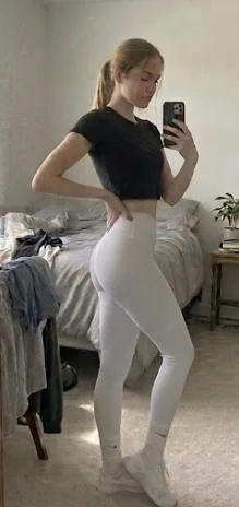 Weiße Leggings Größe M
