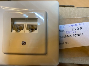 37 x Telefondose Western RJ45, ISDN IAE 8 8(4), UP, neu